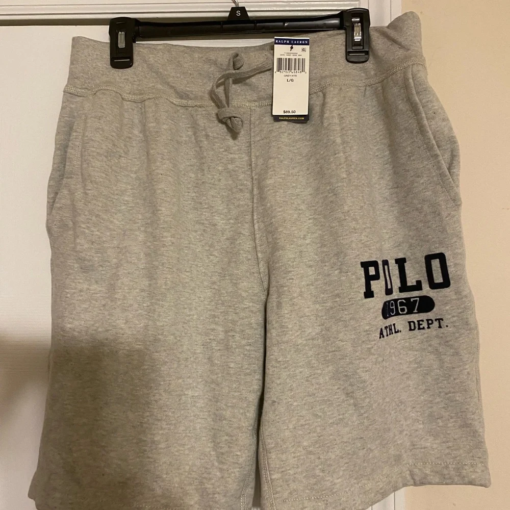 Polo by Ralph Lauren Gray Athletic Shorts with Drawstring Waistband - Picture 1 of 3
